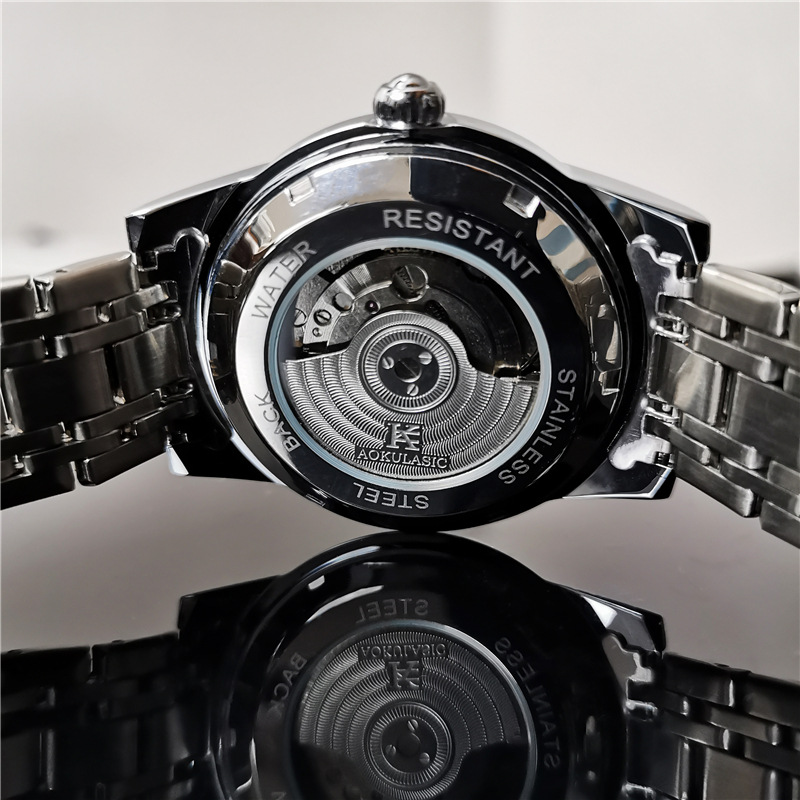 Hollow-out large flywheel automatic mechanical watch men's watch waterproof luminous moon multi-function watch men's one-piece delivery