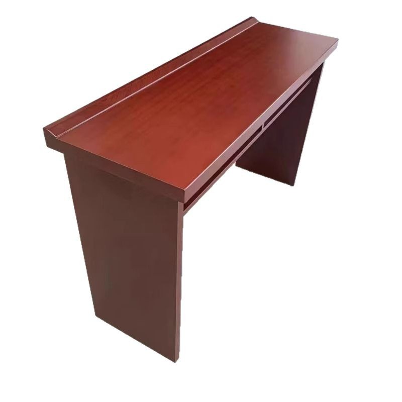 Chinese-Style Conference Table and Chair Set, Painted Solid Wood Leather, Training Table for Government and Enterprise Units, 1.2m Panel Double Conference Table