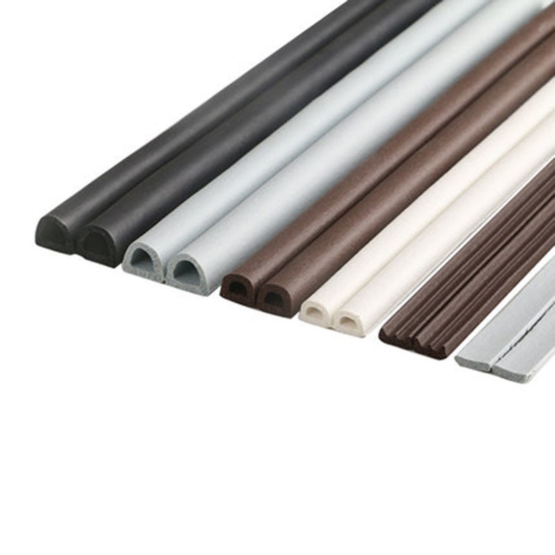 Wholesale D-type self-adhesive EPDM foam sealing strip/sponge color wooden door sound insulation bumper strip