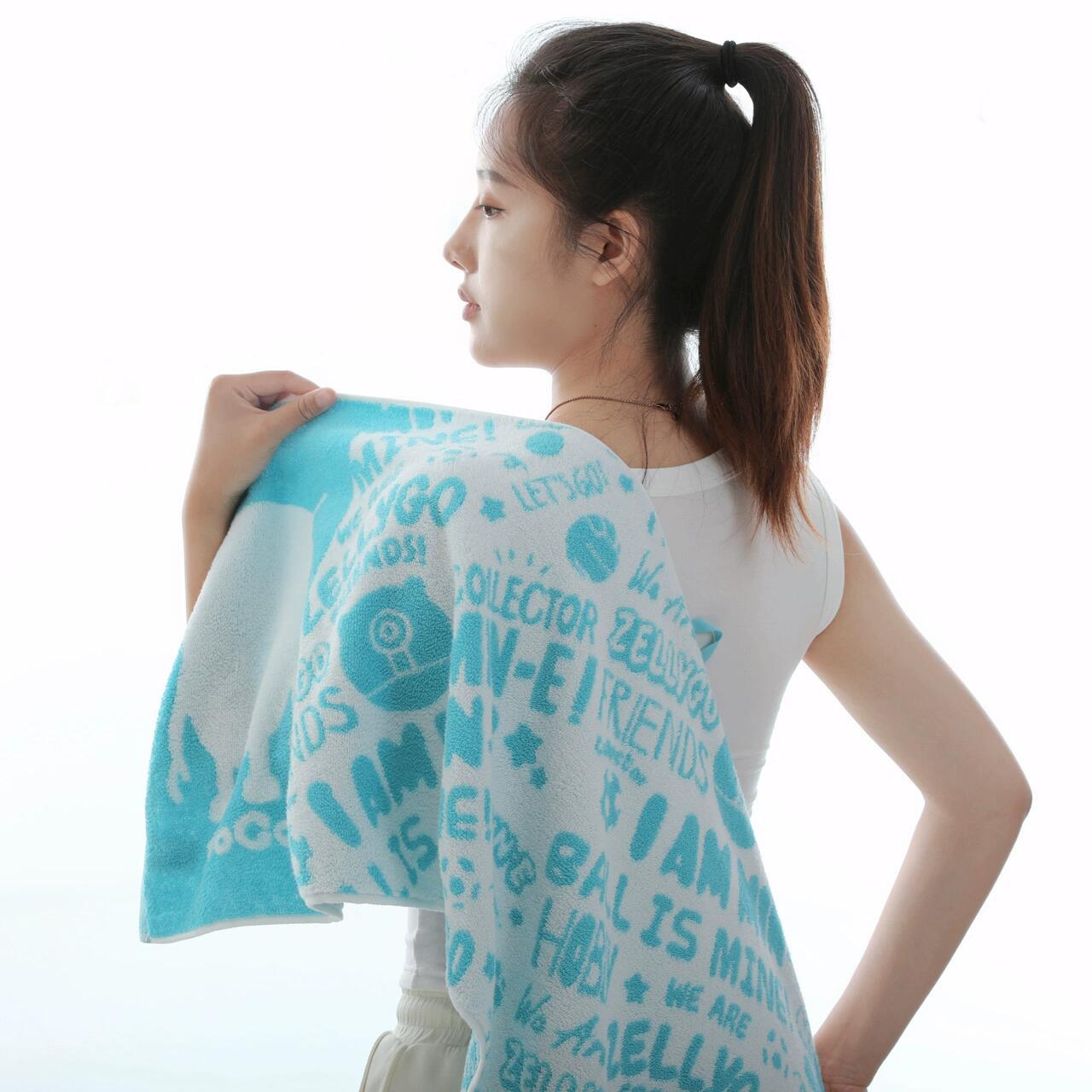 Gold Sports Towel Cotton Antibacterial Deodorant Cotton Lengthen Thickened Sweat Absorbing Bath Sweat Wipe Fitness Yoga Running