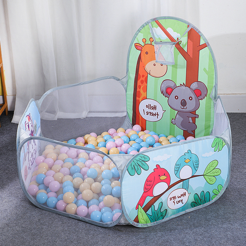 Cross-border children's ball pool foldable fence ocean ball toy tent baby play house color wave pool wholesale