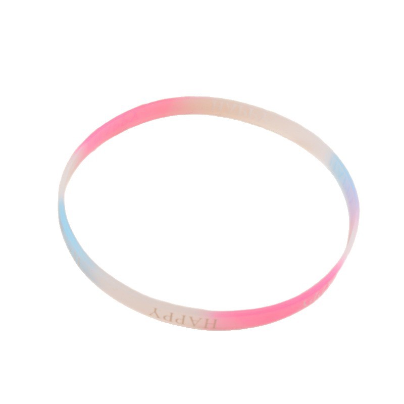 Hot Selling Back-To-School Season Student Luminous Bracelet Fluorescent Letter Wristband Silicone Bracelet Korean Style Bracelet Bracelet Wholesale