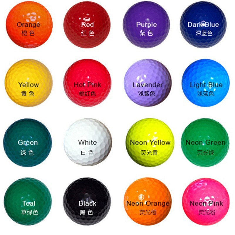 New golf brand new double-layer golf white ball two-layer practice ball color gift ball printable logo