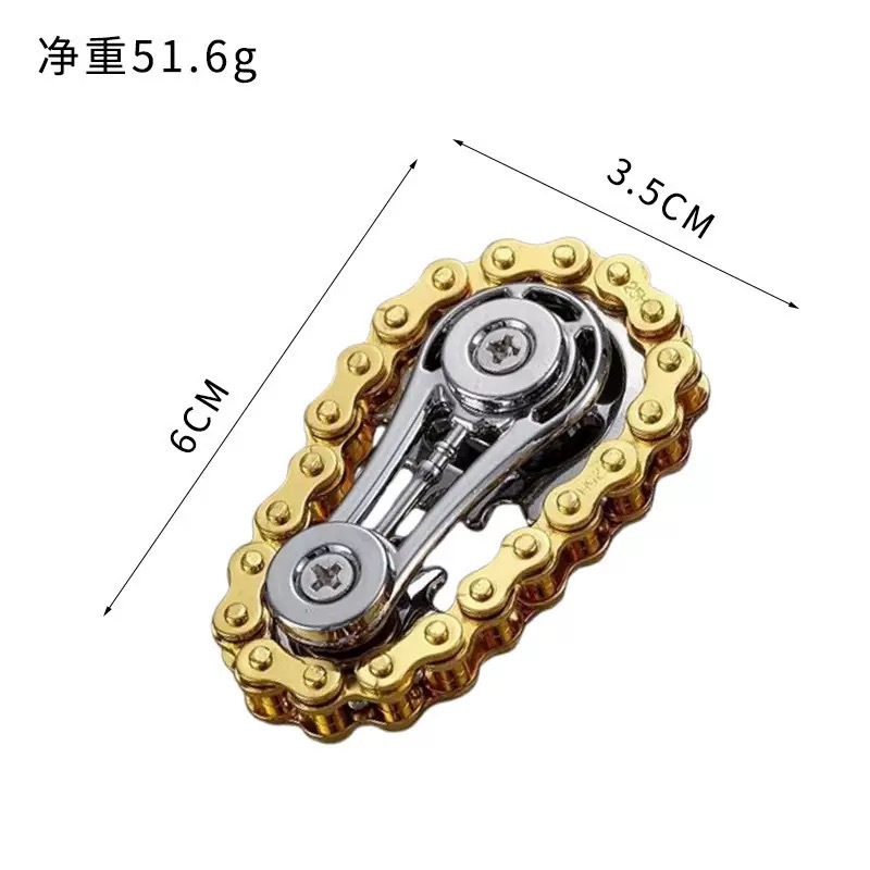 Decompression Metal Fidget Spinner for Children and Students to Relieve Boredom, Popular Toy Gear Finger Chain Decompression Toy