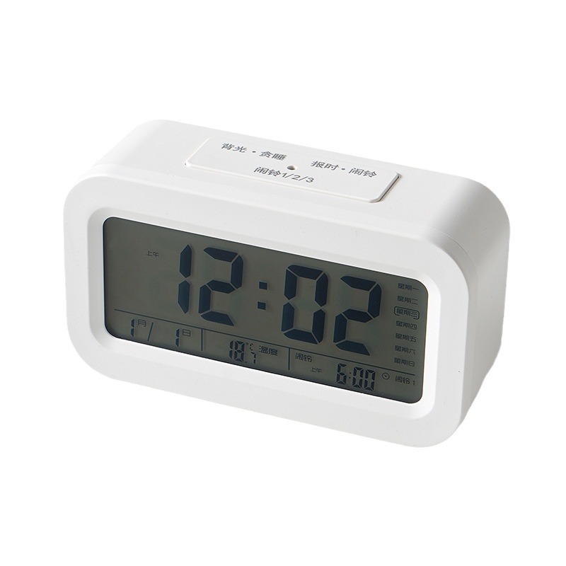 Children's intelligent electronic alarm clock charging three sets of alarms multiple functions alarm clock students with voice eight alarms