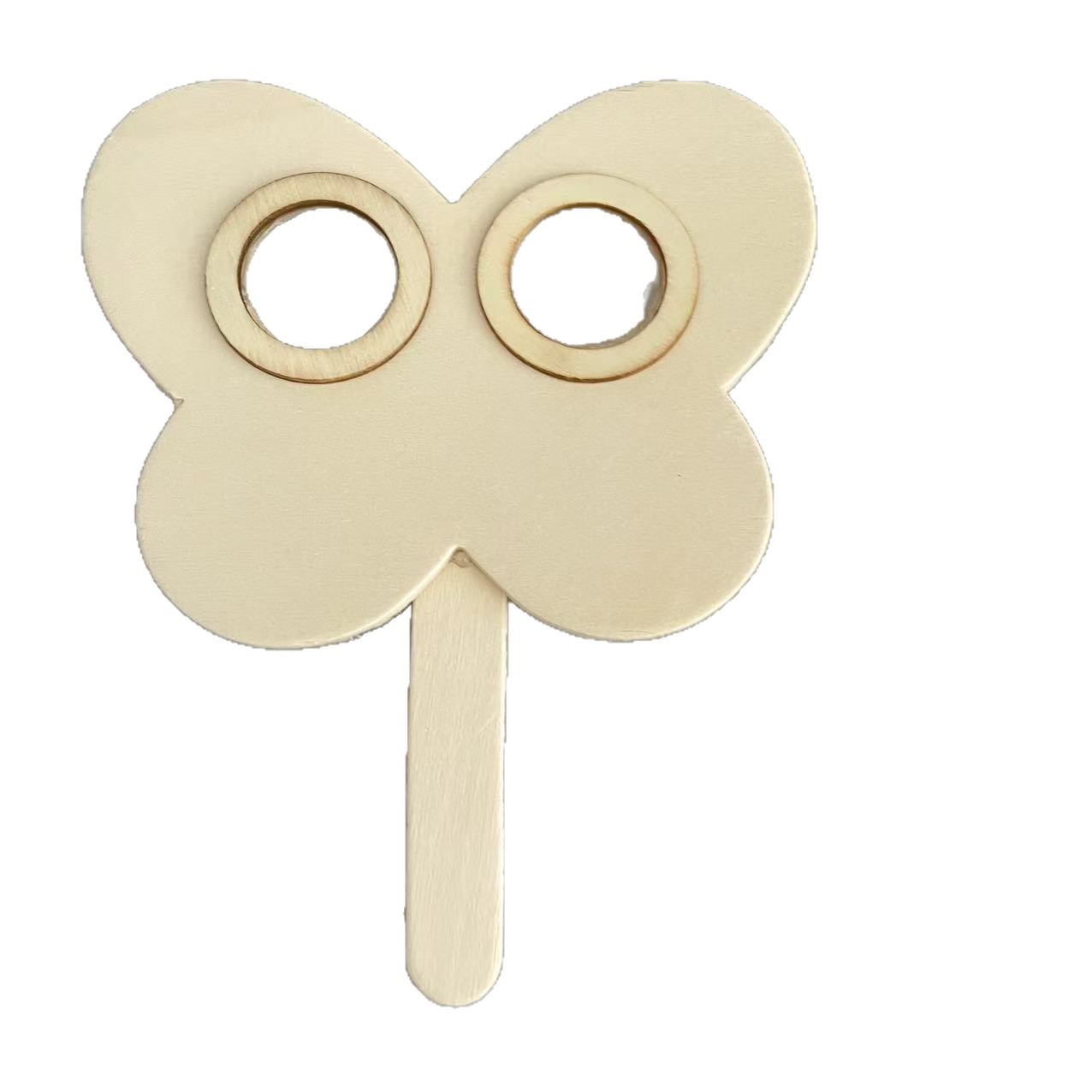 Children's Cartoon Wooden DIY Butterfly Kaleidoscope White Embryo Graffiti Clay Decoration Fun Wooden Toys Customization