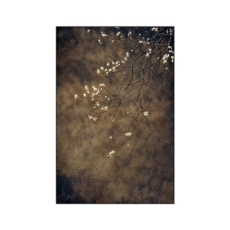 Wabi-Sabi Style Texture Art Decorative Painting Living Room Background Wall Hanging Painting Tea Room B&B Entrance Entrance High-End Hanging Painting