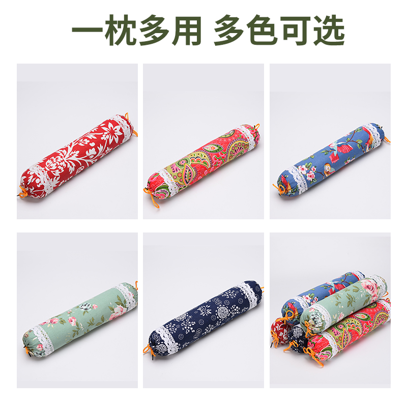 Old Coarse Cloth Cylindrical Cervical Spine Pillow, Candy-Shaped Mugwort Pillow, Various Colors of Mugwort Velvet Pillow, Gift Wholesale Moxibustion Pillow