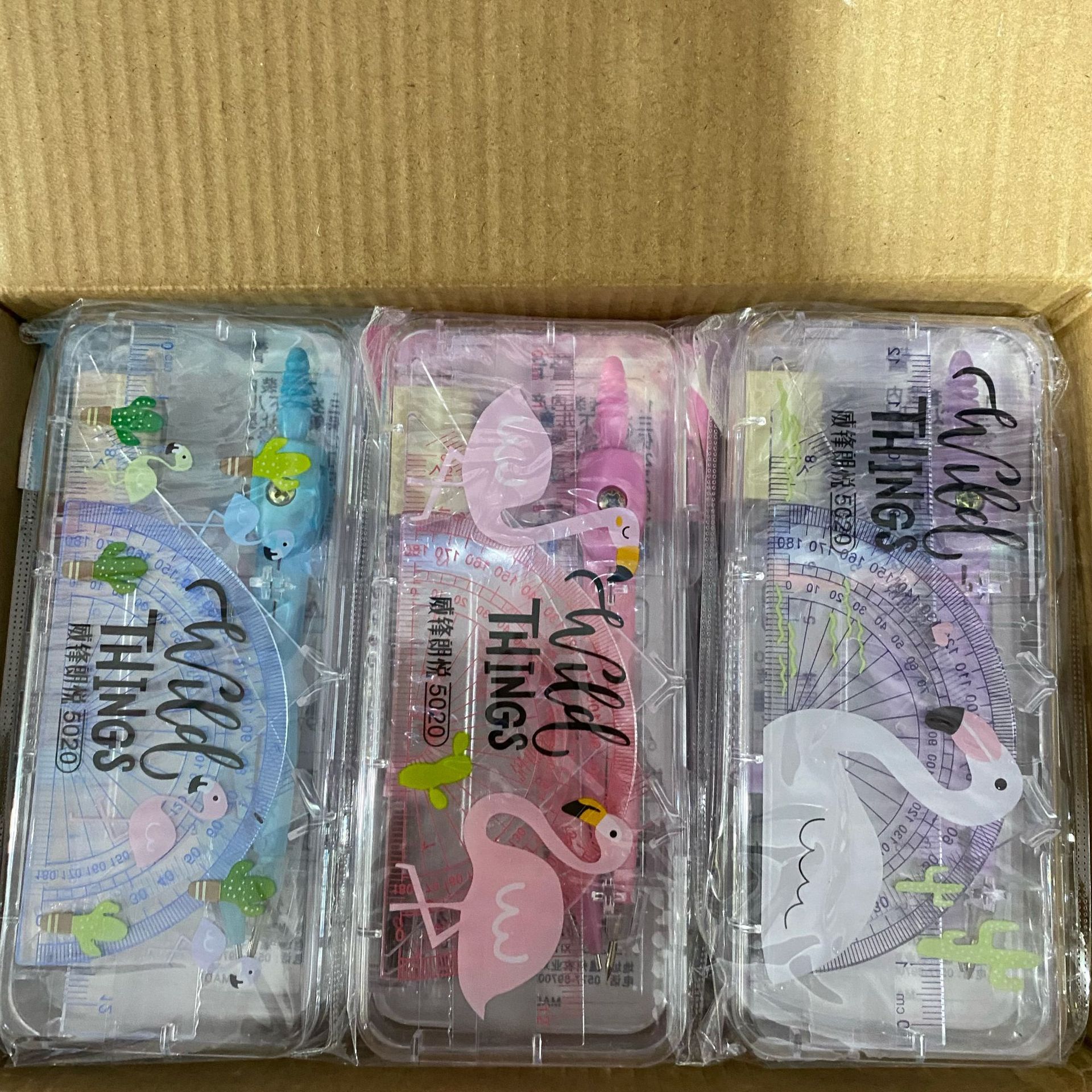 student with ruler rubber 7-piece compasses student drawing measurement test compasses set