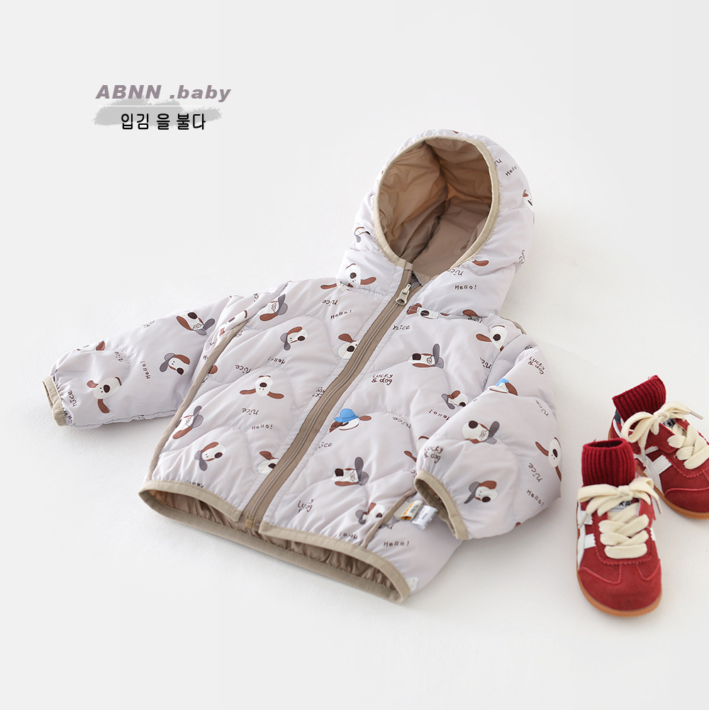 Children's Autumn and Winter down Jacket for Boys and Girls, Lightweight and Sweet White Duck down Coat for Little Boys, Warm 50001