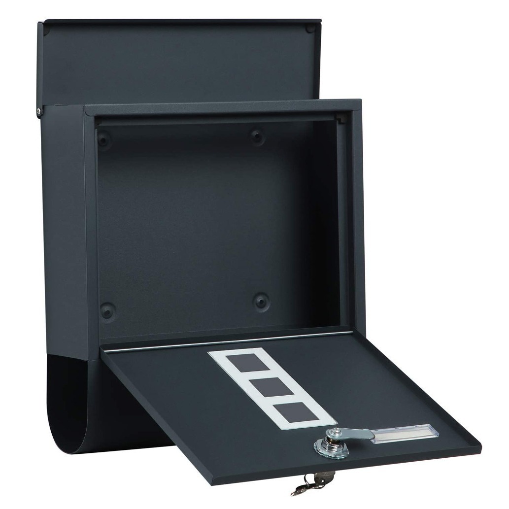 Internet Celebrity European and American Outdoor Cross-Border Wall-Mounted Copper Lockable Postal Mailbox with Observation Window Easy-To-Install Storage Letter