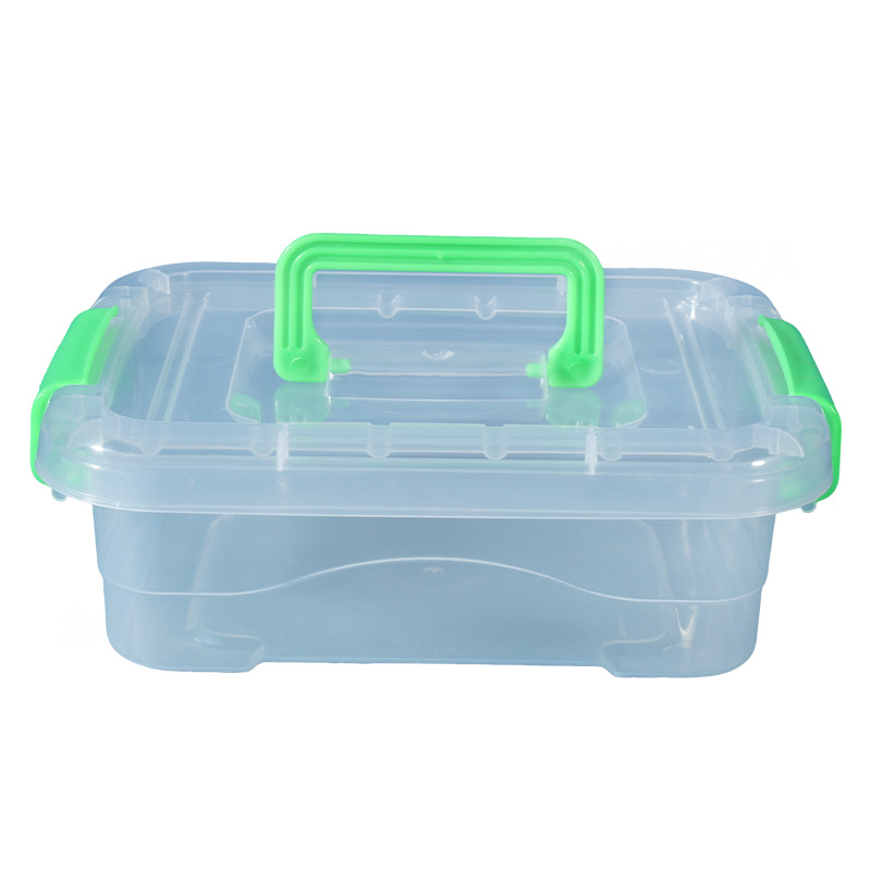 Source Factory Lunch Box Type Satchel Plastic Box Storage Box Plastic Box Storage Box Desktop Organizer Box Transparent Box
