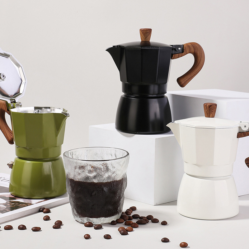 New Coffee Pot European-style Octagonal Pot Italian-style Hand-made Coffee Moka Pot Cold Extract Pot Coffee Brew Utensil Pot