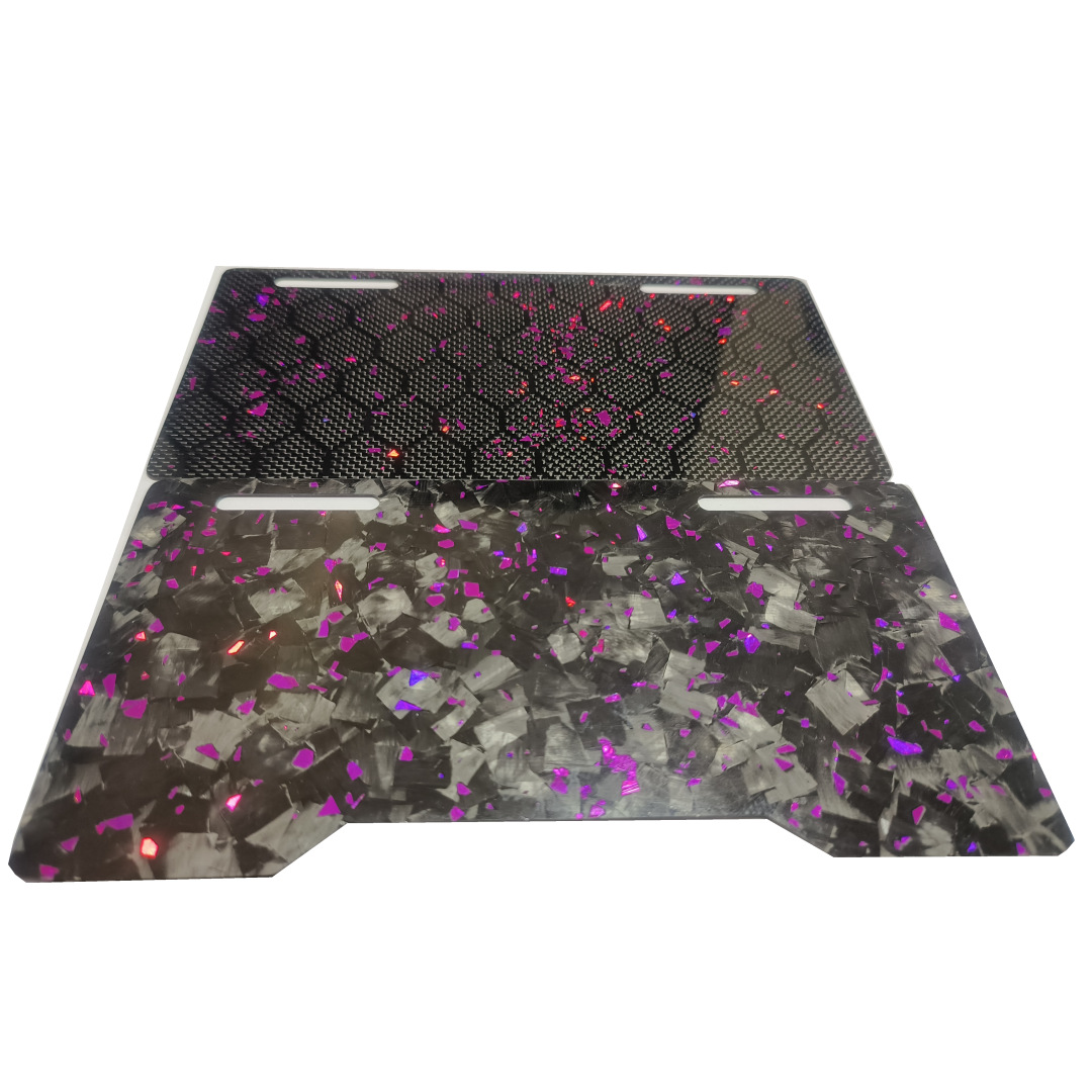 Carbon Fiber License Plate 3K Twill Football Pattern Forged Pattern Lightweight Corrosion-Resistant On-Demand Production DIY Carbon Fiber Plate