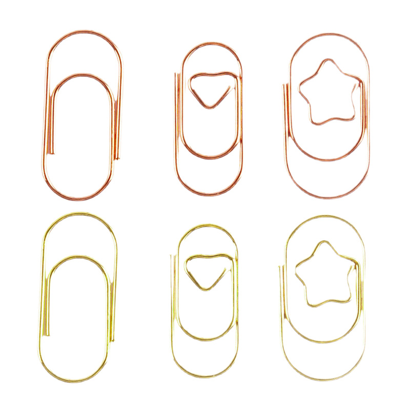 Mini Love Star Fat Man Shaped Pclip Cartoon Creative Metal Pin Office Stationery Storage Holder