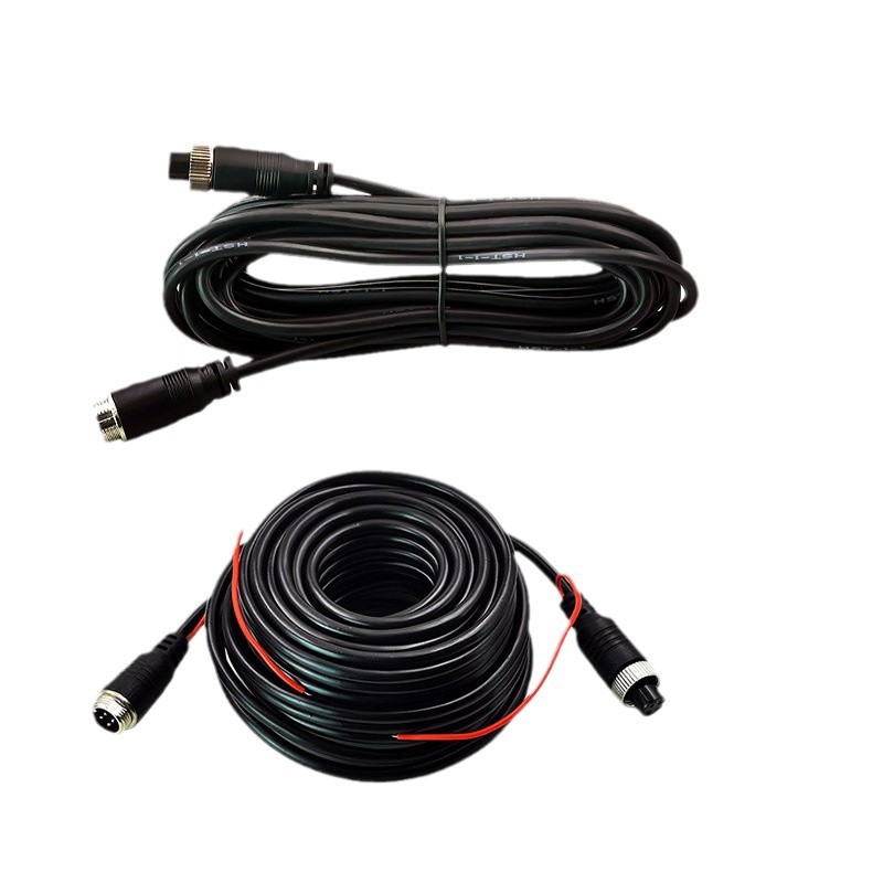 M12 truck aviation head extension cord car four-way monitoring connection line trailer on-board monitoring video extension cord