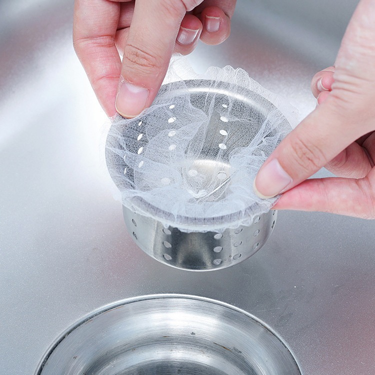 Disposable sink filter 100 kitchen garbage bags sink sewer drain outlet