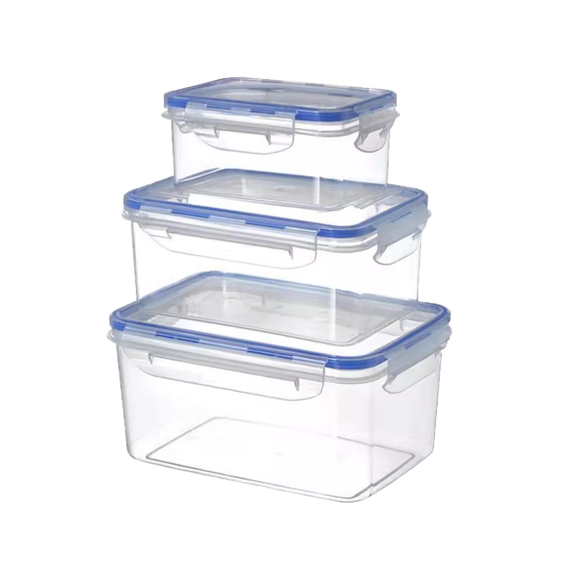 Rectangular Plastic Crisper Transparent Food-Grade Sealed Box Refrigerator Grain Storage Box Kitchen Storage Box