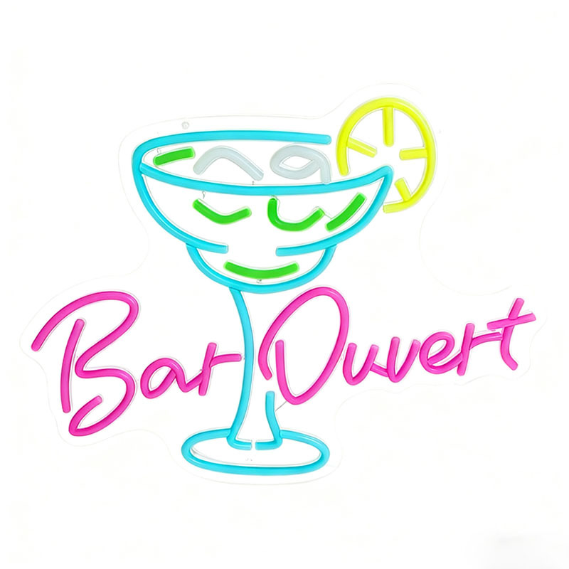 Creative Cocktail Shaped Neon "Bar" Bar Party Home Atmosphere Decoration Led Neon Sign