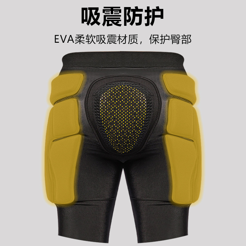 Ski Equipment Armor Set, Protective Gear, Complete Set of Anti-Fall Inner Wear Knee Pads, Elbow Pads, Hip Pads, Men's and Women's Sports Protection