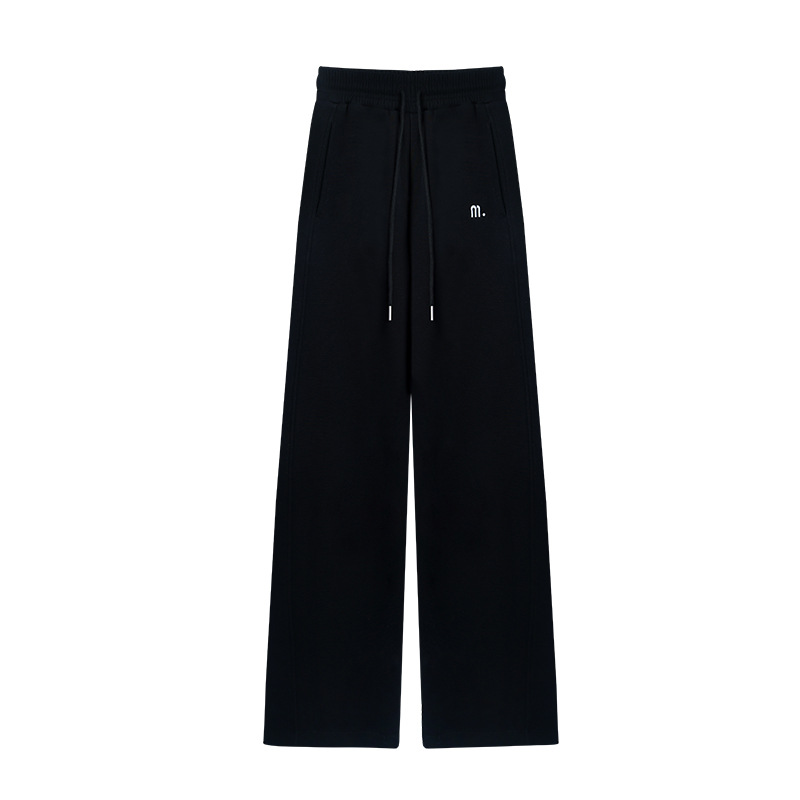 2024 Beijianali Fall/Winter New fleece-lined Casual Pants Straight Leg Sports Pants Home Pants Banana Pants Women