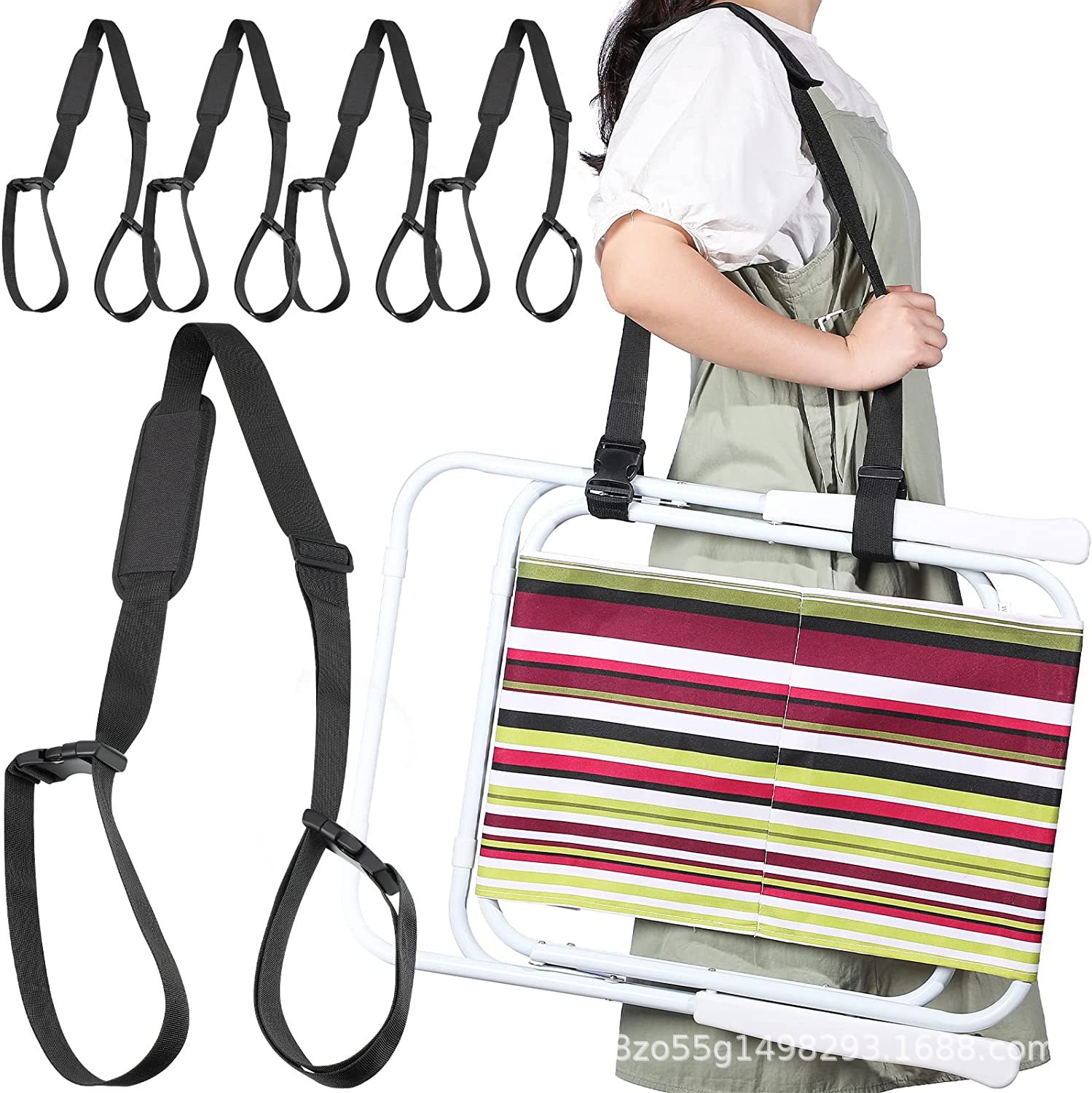 in stock Beach Chair Strap Outdoor Camping Recliner Strap Universal Folding Chair Shoulder Strap Beach Chair Backpack Strap