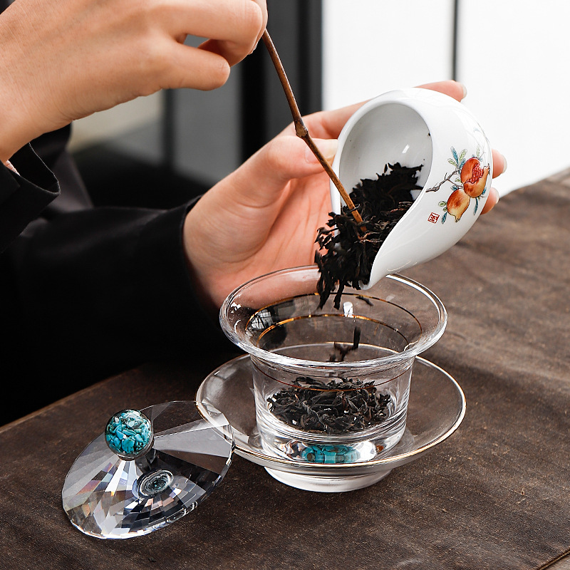 Dehua Ceramic Coffee Bean Metering Tray Teaspoon Milk Pot Tea Weighing Tray Milk Pot Tea Box Tea Dispencer Tea Ceremony Accessories