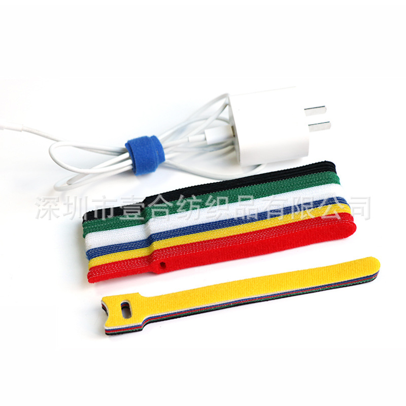 Velcro cable management thread back-to-back color self-adhesive bandage widened drawstring widened buckle needle-shaped cat head