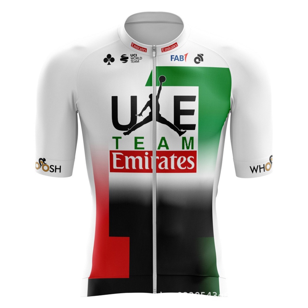 Cross-Border New Uae Men's Short-Sleeved Spring and Summer Cycling Jersey Tops Quick-Drying Breathable Road Cycling
