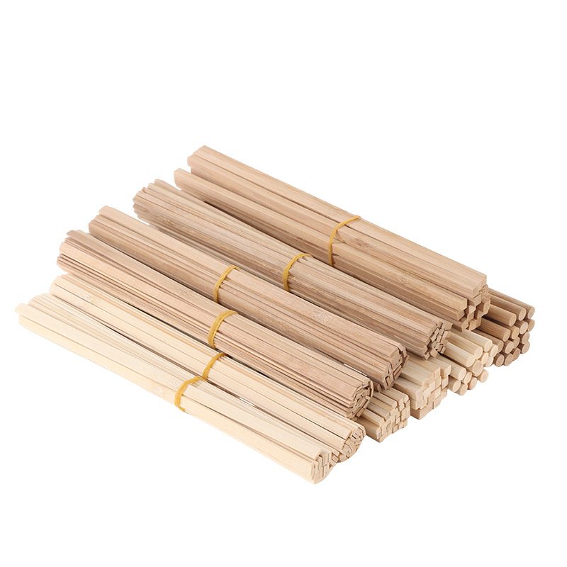 DIY Primary Color Bamboo Pieces/Primary Color Bamboo Pieces Handmade Architectural Model Stereo Composition Material Small Bamboo Round Rods Bamboo Sticks