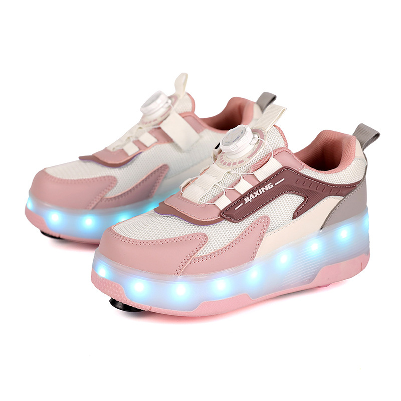 暴走鞋儿童四轮滑板飞行鞋女孩带轱辘可收缩可走路学生男童运动鞋