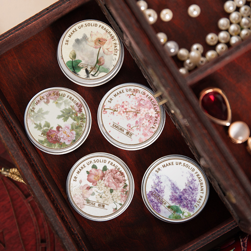 Cherry Blossom Fragrance Light Flower Fragrance Solid Fragrance Wholesale Men and Women Students Portable Fresh Solid Perfume