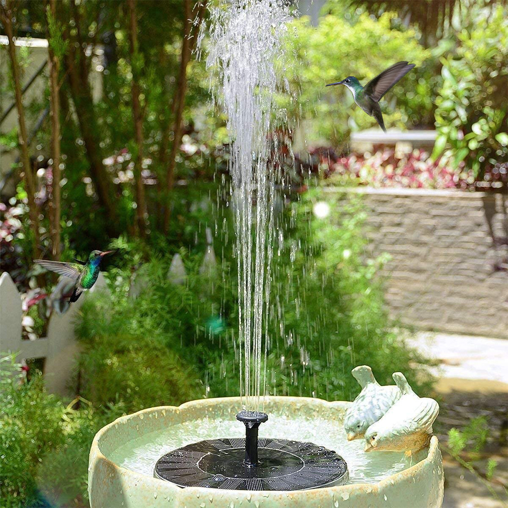 New Solar Fountain Christmas Bird Bath Fountain Outdoor Pool Floating Fountain Pump Water Feature Fountain with Lights