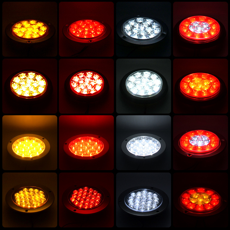 Cross-Border Electroplating Cimc Single Lamp 12V24V Cimc Truck Tail Light Trailer Turn Signal Brake Light Truck Tail Light