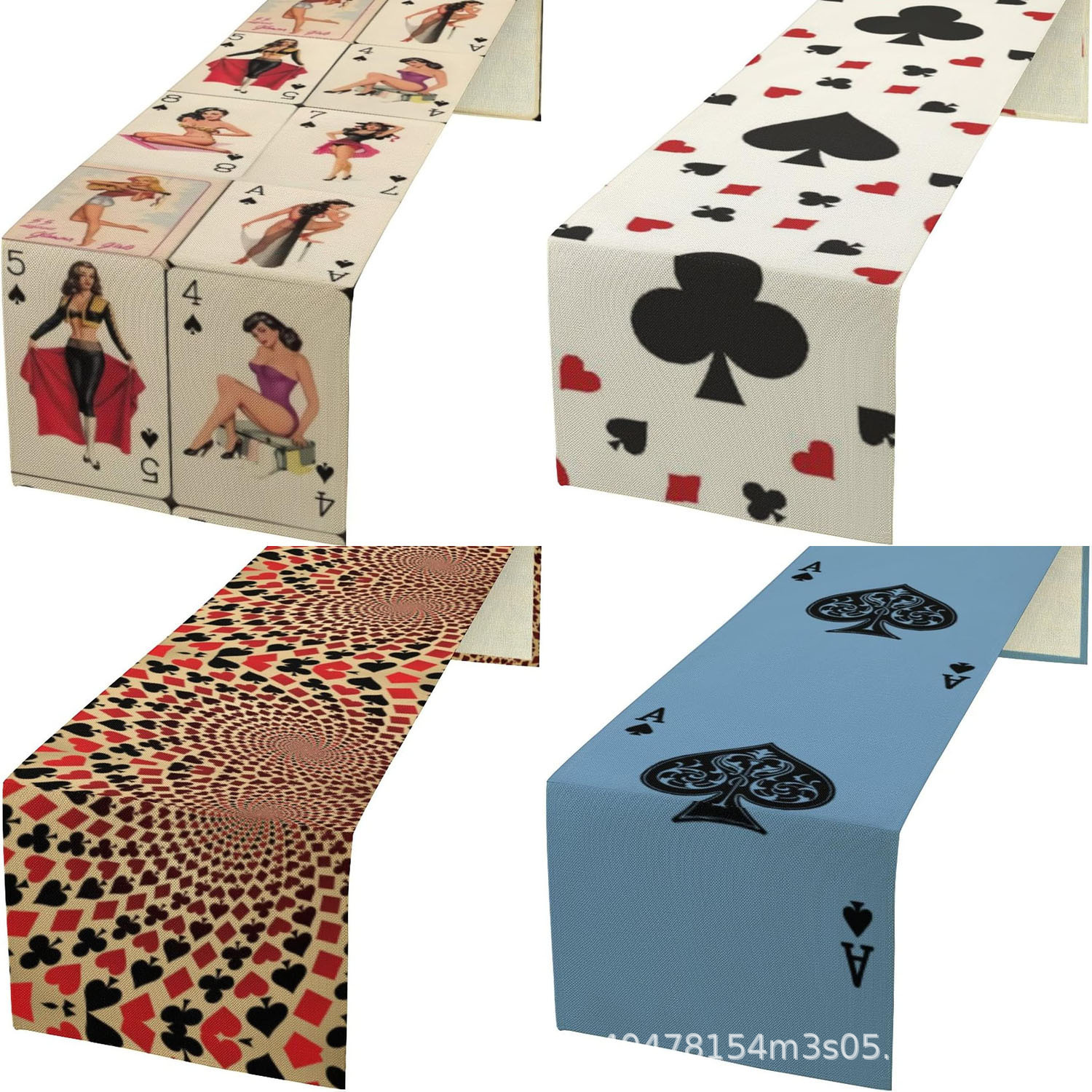 Скатерть для покера с изображениями, скатерка для стола, декор для вечеринки, тематическая столовая, кросс-бордерный Amazon