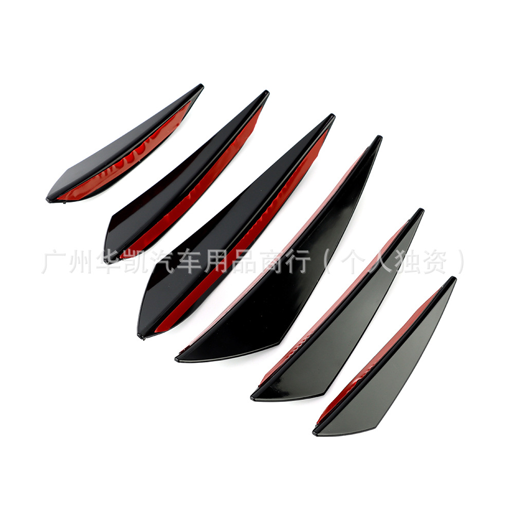 Cross-Border Hot-Selling Universal Car Modification Wind Knife Carbon Fiber Pattern Bumper Front Spoiler Lightweight Decoration