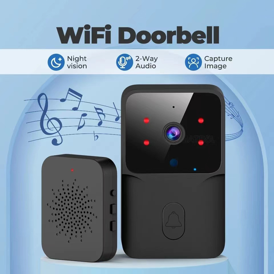Low Power Consumption TUYA Video Doorbell WIFI Wireless Doorbell HD Smart Security Home Intercom Graffiti Cross Border