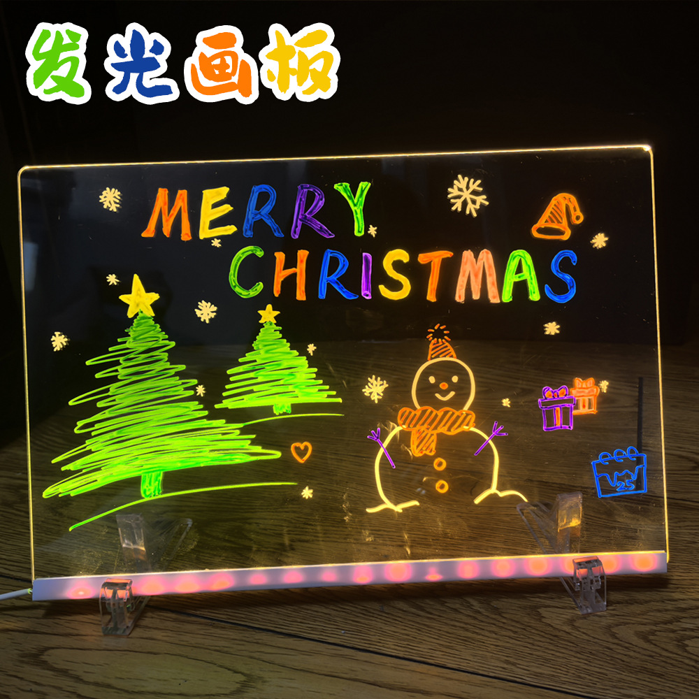 Кросс-бордовая креативная акриловая флуоресцентная доска, стираемая доска для сообщений