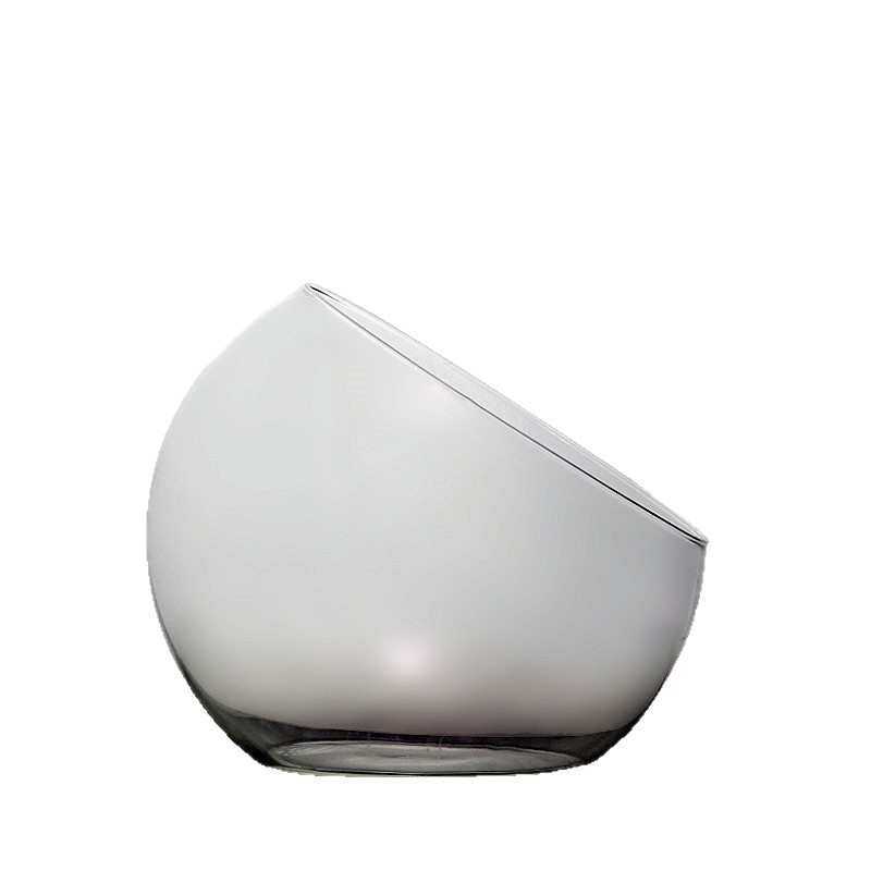 Cross-Border Micro-Landscape Glass Vase Large Oblique Mouth Landscaping Bottle Succulent Moss Plant Hydroponic Vase DIY Ecological Bottle