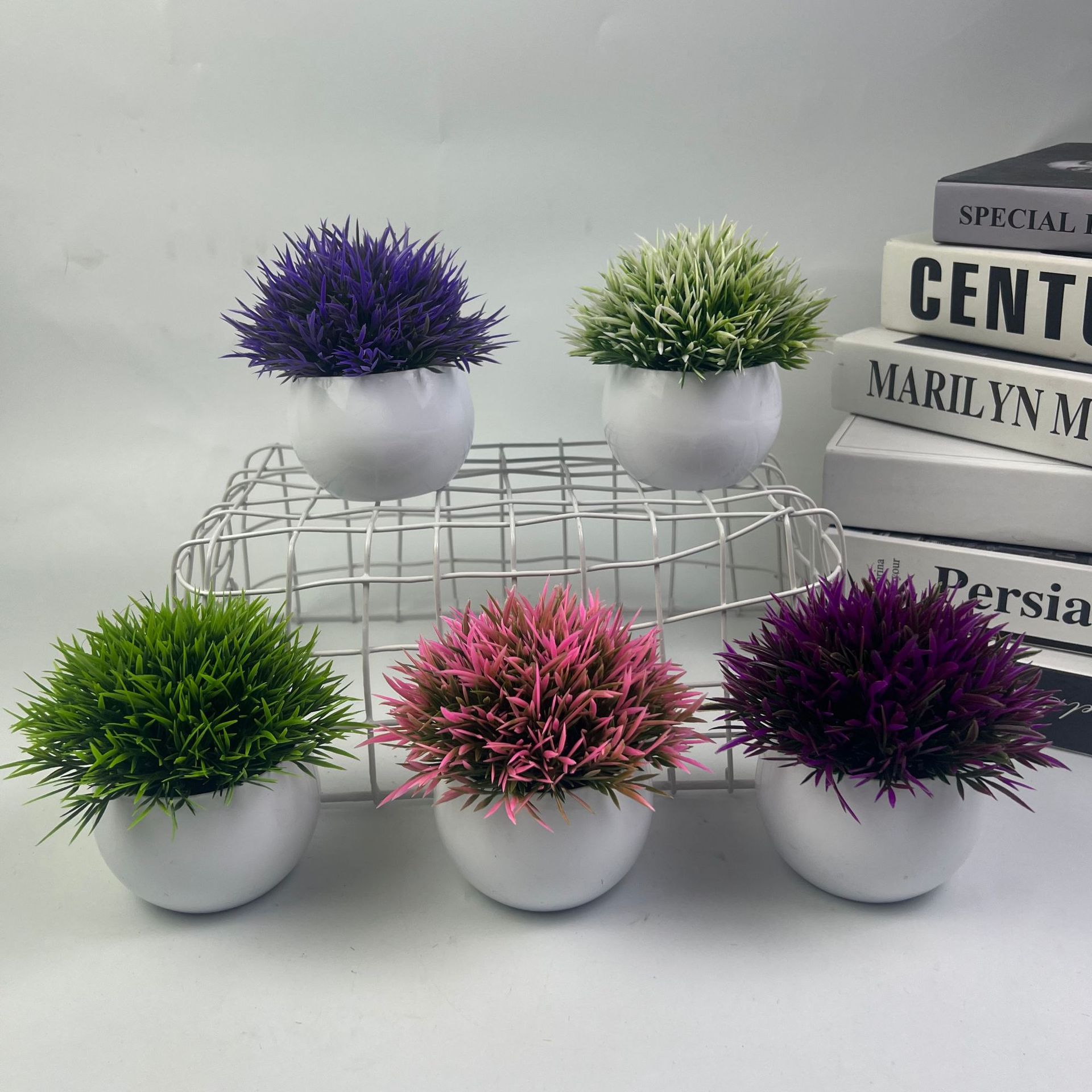 Искусственные зеленые растения полукруглые для домашнего декора