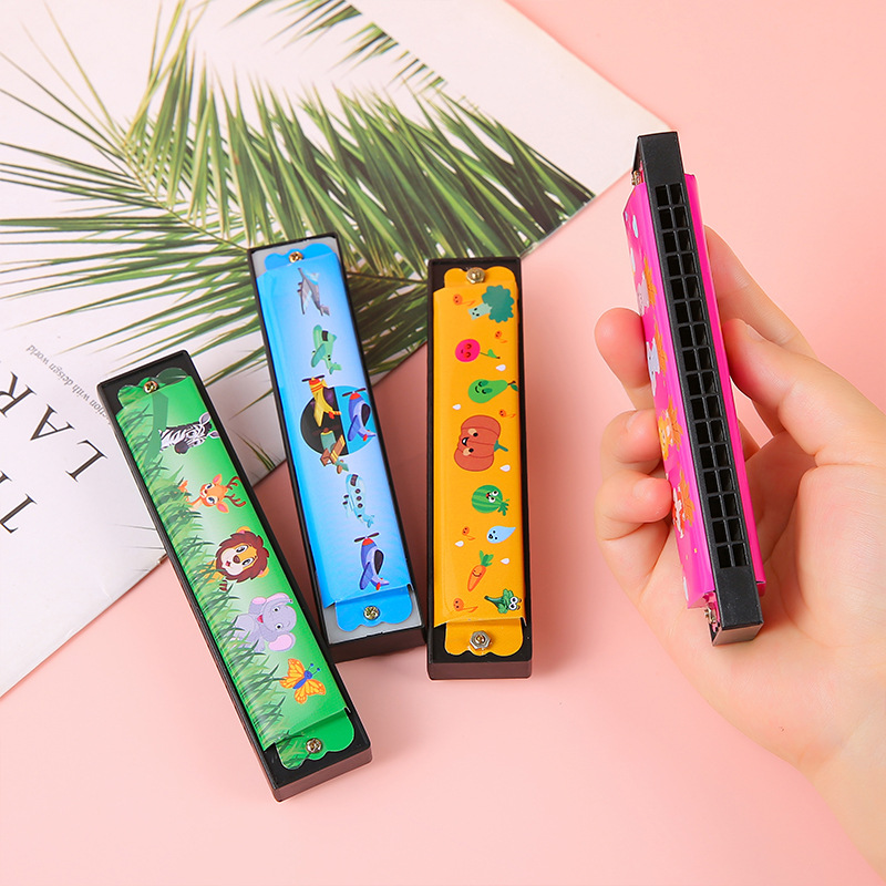 Cartoon Iron Harmonica Harmonica Toy Kindergarten Student Beginner Wind Instrument Kindergarten Prize Gift