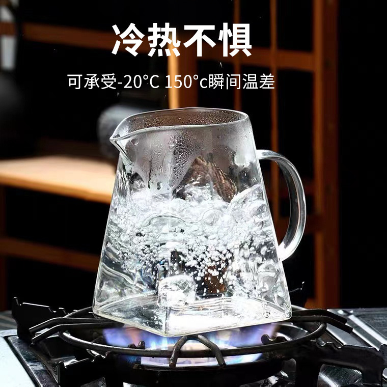 Glass Teapot for Home Use, High Borosilicate Square Teapot with Stainless Steel Tea Strainer, Suitable for Brewing Tea on Electric Ceramic Stove