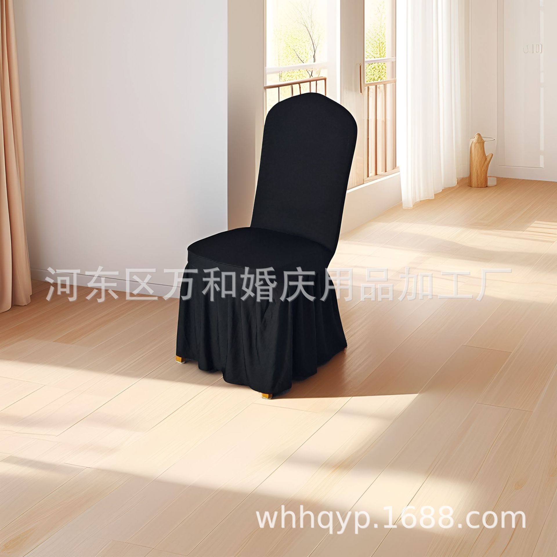 Cross-Border Thickened Solid Color Elastic Chair Covers for Hotels, Weddings, Celebrations, Full-Cover Banquet Stool Covers Manufacturer