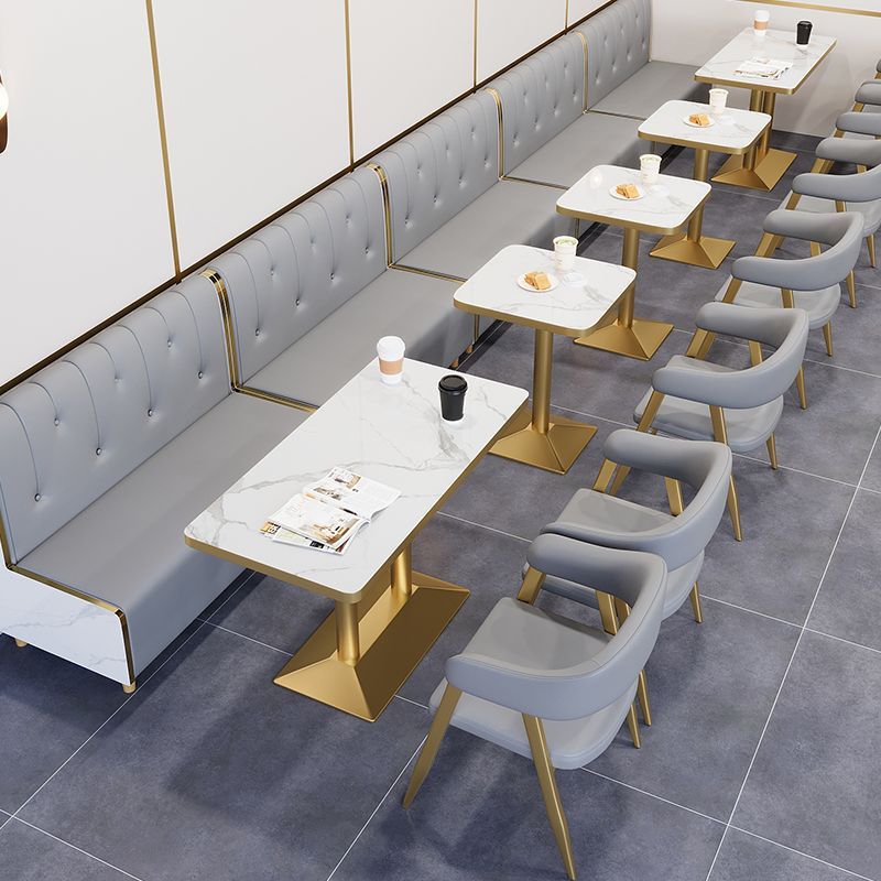 Internet Celebrity Milk Tea Shop Table and Chair Combination Dessert Snack Burger Hot Pot Restaurant Restaurant Booth Sofa Commercial Catering Furniture