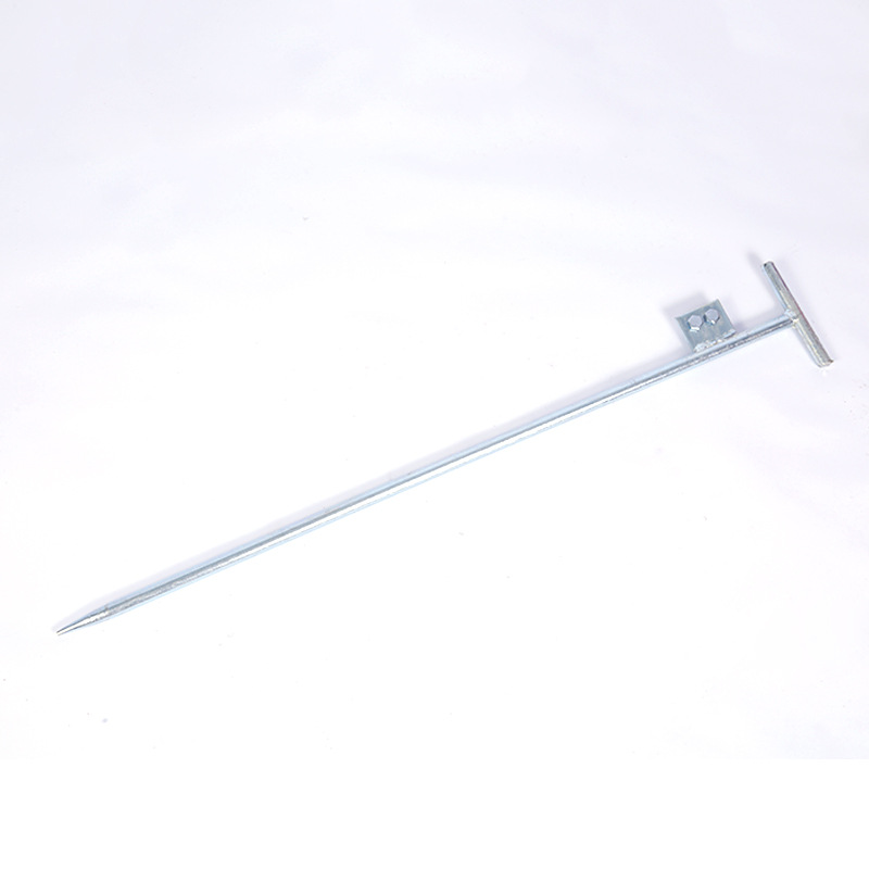 Grounding Pin for Electrical Engineering, Household Power Plant Grounding Rod, Grounding Pile, Lightning Rod, Straight and T-Shaped Galvanized Lightning Protection