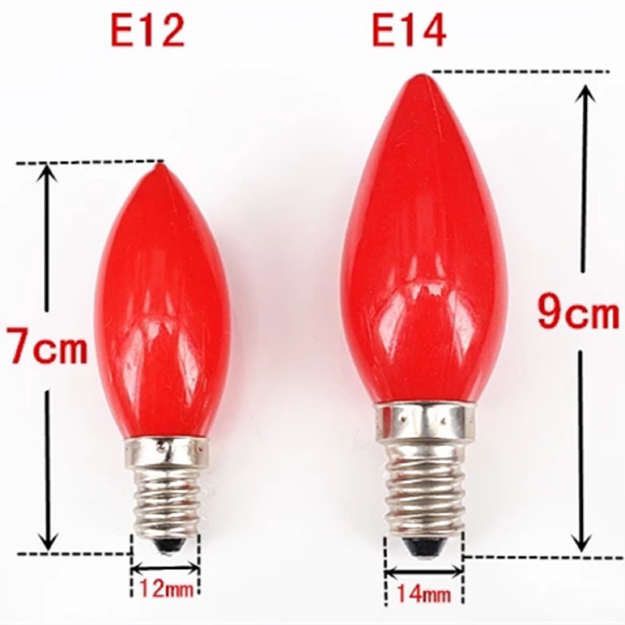 Led God of Wealth Bulb E12 Candle Light Red Altar Led Offering Lamp Auspicious Fortune-Attracting Light Electric Candle