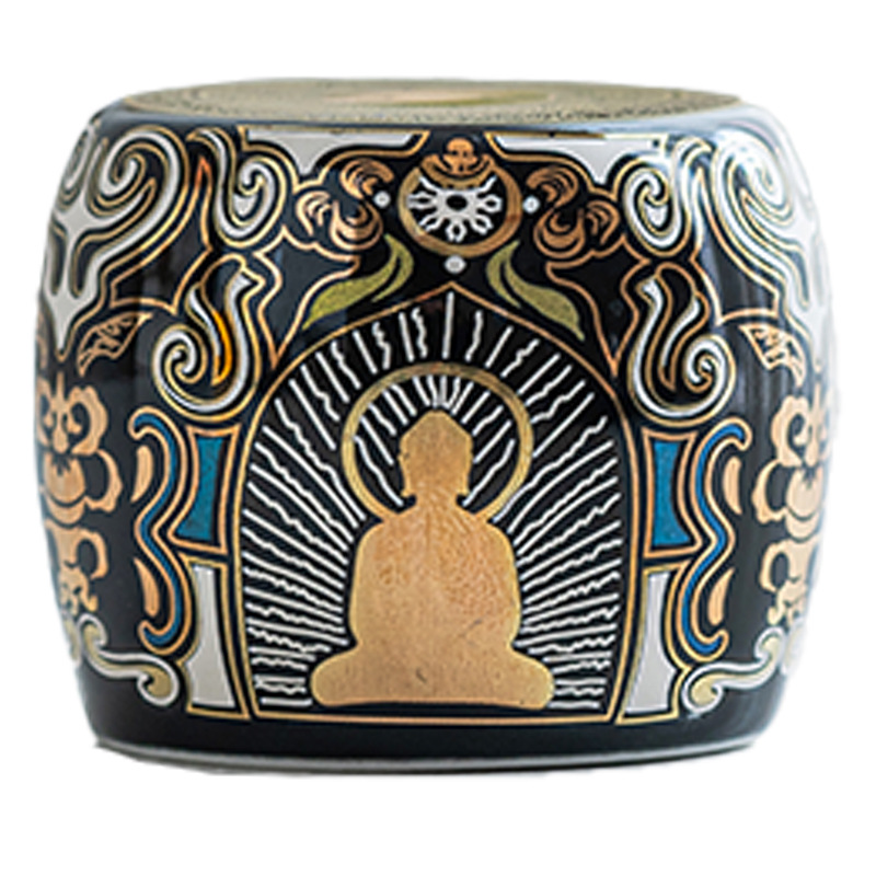 Cover Set Dunhuang Thangka Home Gold and Silver Wrong Retro Chinese Style Tea Pet Small Ornaments Purple Clay Pot Cover Bracket Tea Tray Accessories