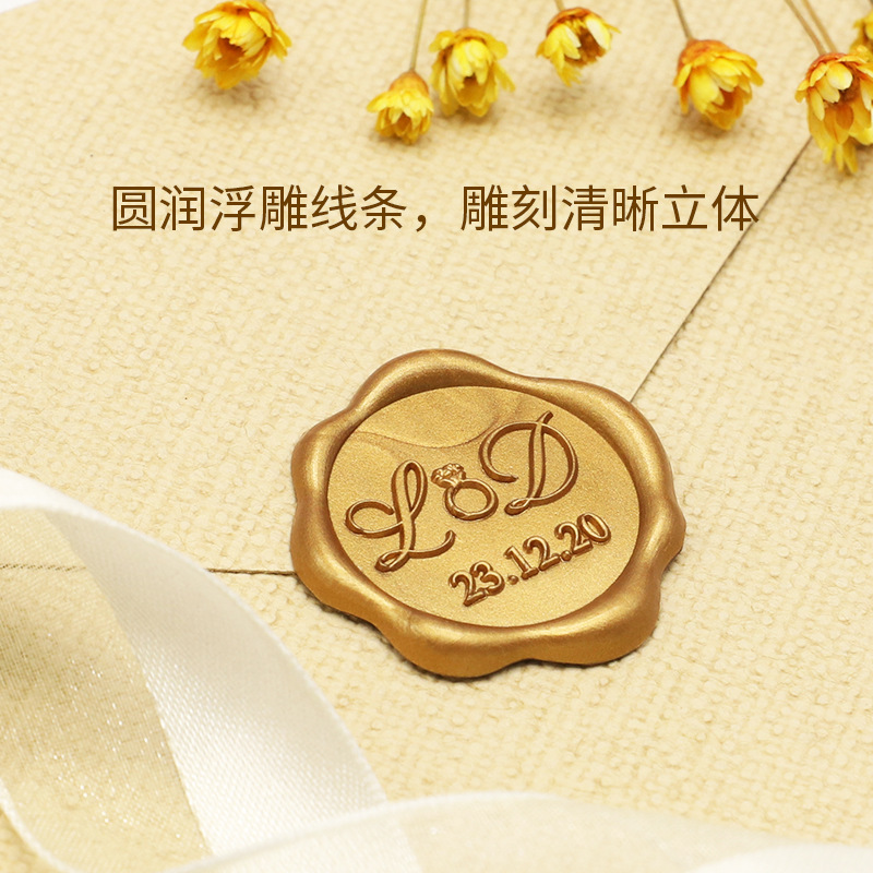Fire paint vintage wax logo to map paint printing wax logo relief wax logo invitation envelope sealing paste product LOGO paste