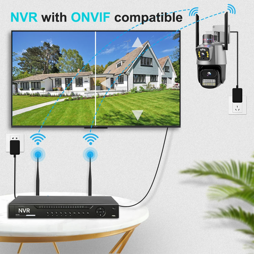 Cross-Border Hot-Selling S11-6Mp Smart Camera 360 ° Panoramic Ptz Humanoid Tracking Home and Commercial Use Icsee