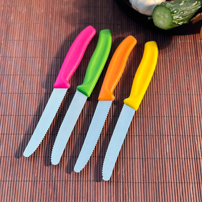For Amazon cross-border steak knife dessert knife fruit knife tomato knife, oblique grinding blade, sharp and durable,